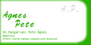 agnes pete business card
